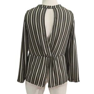 [Charlotte Russe] Striped Open Back Blouse - Size XL
